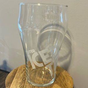 1970s “1 Liter Iced Tea” Clear Glass